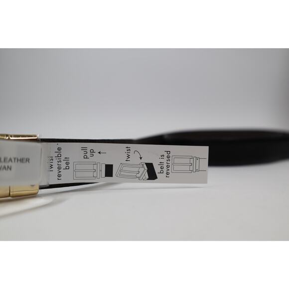 MICHAEL Michael Kors Black and Dark Brown Reversible Belt XL main image 4